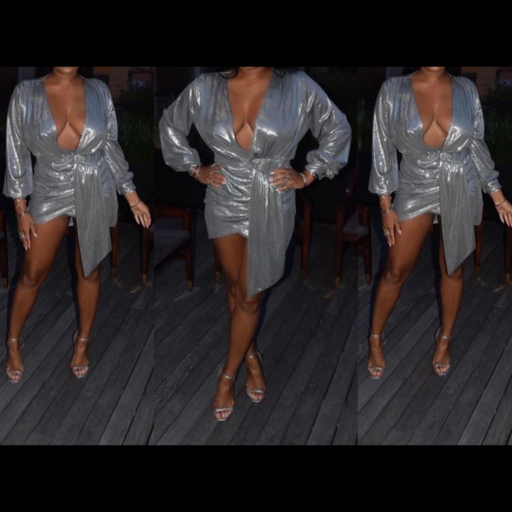 Silver Mini Dress